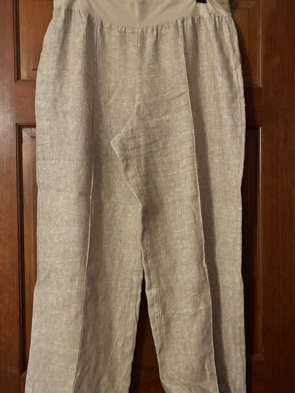 Coldwater Creek Women’s Linen-Blend Pants in Light Beige